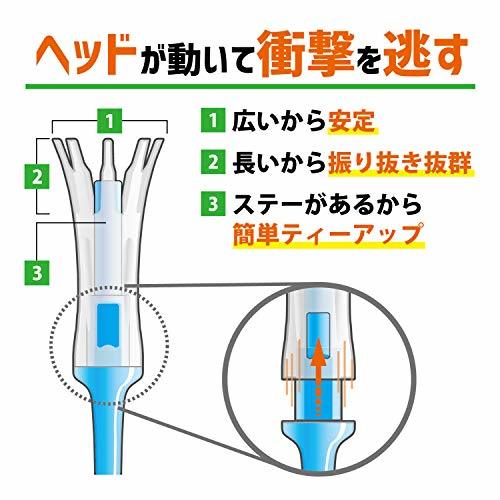 Tabata(タバタ) ゴルフ ティー 段 プラスチックティー 段付き リフトティーソフト ロング 41.5mm ブルー 5本入x2_画像2