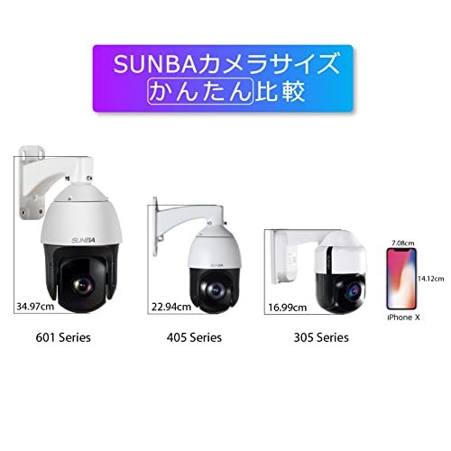 SUNBA 屋外防犯カメラ、PoE + PTZカメラ屋外、25倍光学ズーム、ドームセキュリティカメラ、赤外線到達距離300メートル【P625_画像7