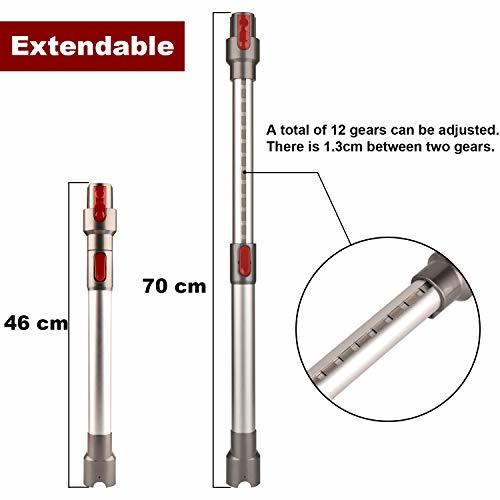 ソフトローラークリーナーヘッドカーボンファイバー搭載モーターヘッドと調整伸縮型パイプ 適応ダイソンV7 V8 V10 V11 SV10 SV11 V15_画像4