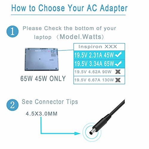 65W 45W AC 電源アダプター 4.5*3.0mm デル/Dell交換用充電器 Inspiron 11-3000 13-7000 13-5000 17-5000 XPS 12 13 9343 9333 9350 9360_画像4