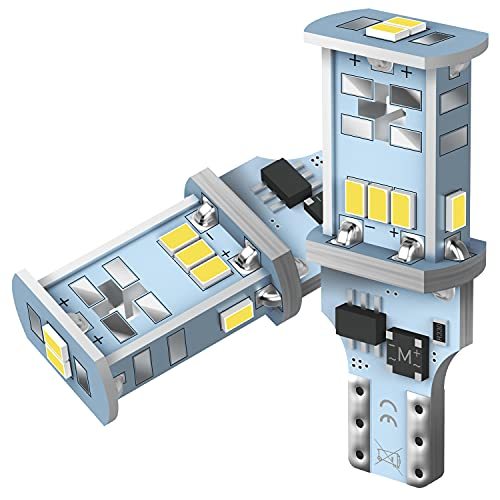 AUXITO T16 LED バックランプ 爆光1300ルーメン キャンセラー内蔵 バックランプ T16 / T15 3020LED10連 24ヶ月保証 12V 無極性 ホワイト_画像1