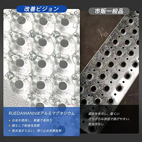 Ruedamann アルミラダーレール 軽量アルミラダー アルミ ブリッジスロープ 耐荷重300kg_画像3