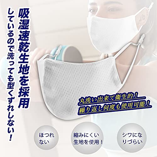 Cooling Mask マスク 冷感 メッシュ スポーツ用 ひんやり 紐調整可能 1枚入り 洗えて繰り返し利用可能 男女兼用 レギュラー サイズ_画像3