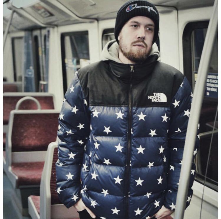 The North Face International Pack Nuptse Down Jacket S star 星柄 ヌプシ Supreme  海外限定 USA ダウンジャケット 星条旗 オリンピック