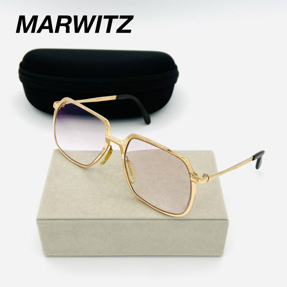 MARWITZ マルヴィッツ サングラス メガネ 眼鏡 金属フレーム 度入り_画像1