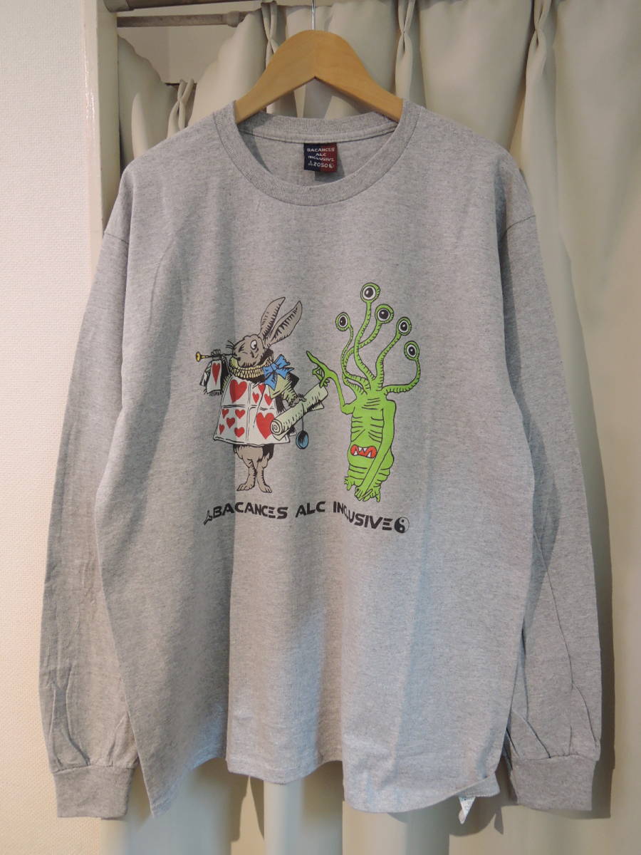 AlexanderLeeChang アレキサンダーリーチャン BACANCES ALC INCLUSIVE BLC L/S T ALEX RABBIT 灰 XL 2022秋冬 最新 ZOZOTOWN完売 送料\210~_画像1