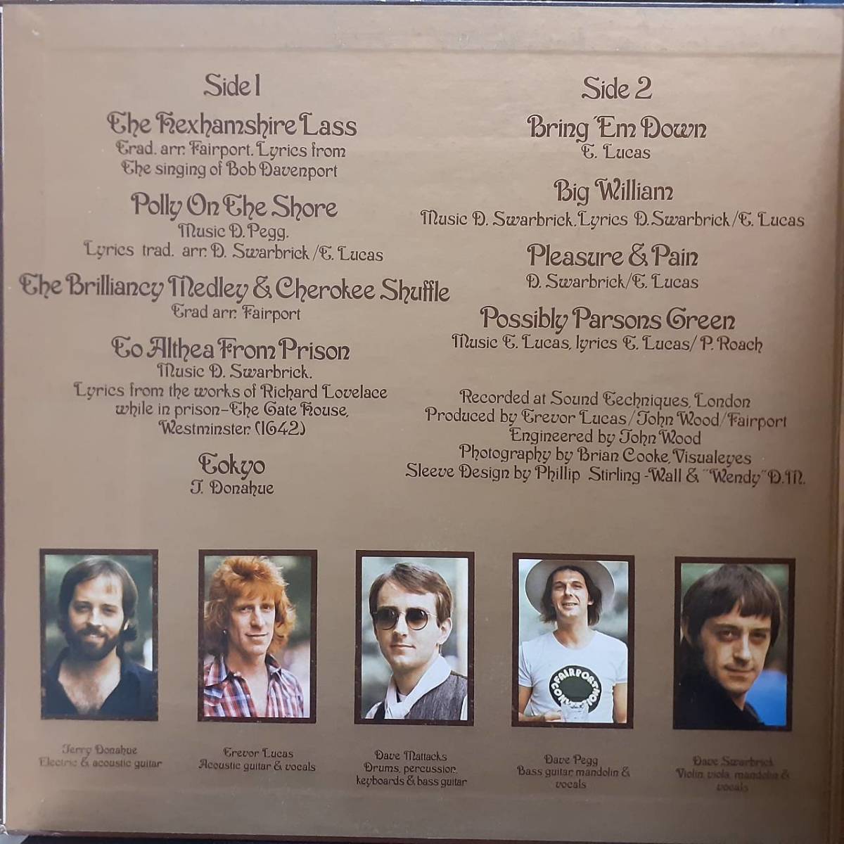 日本ISLAND盤LP！ピンクリム！Fairport Convention / Nine 1973年 ICL-56 Trevor Lucas(Sandy Dennyの夫)、Fotheringay トラッド・フォーク_画像4