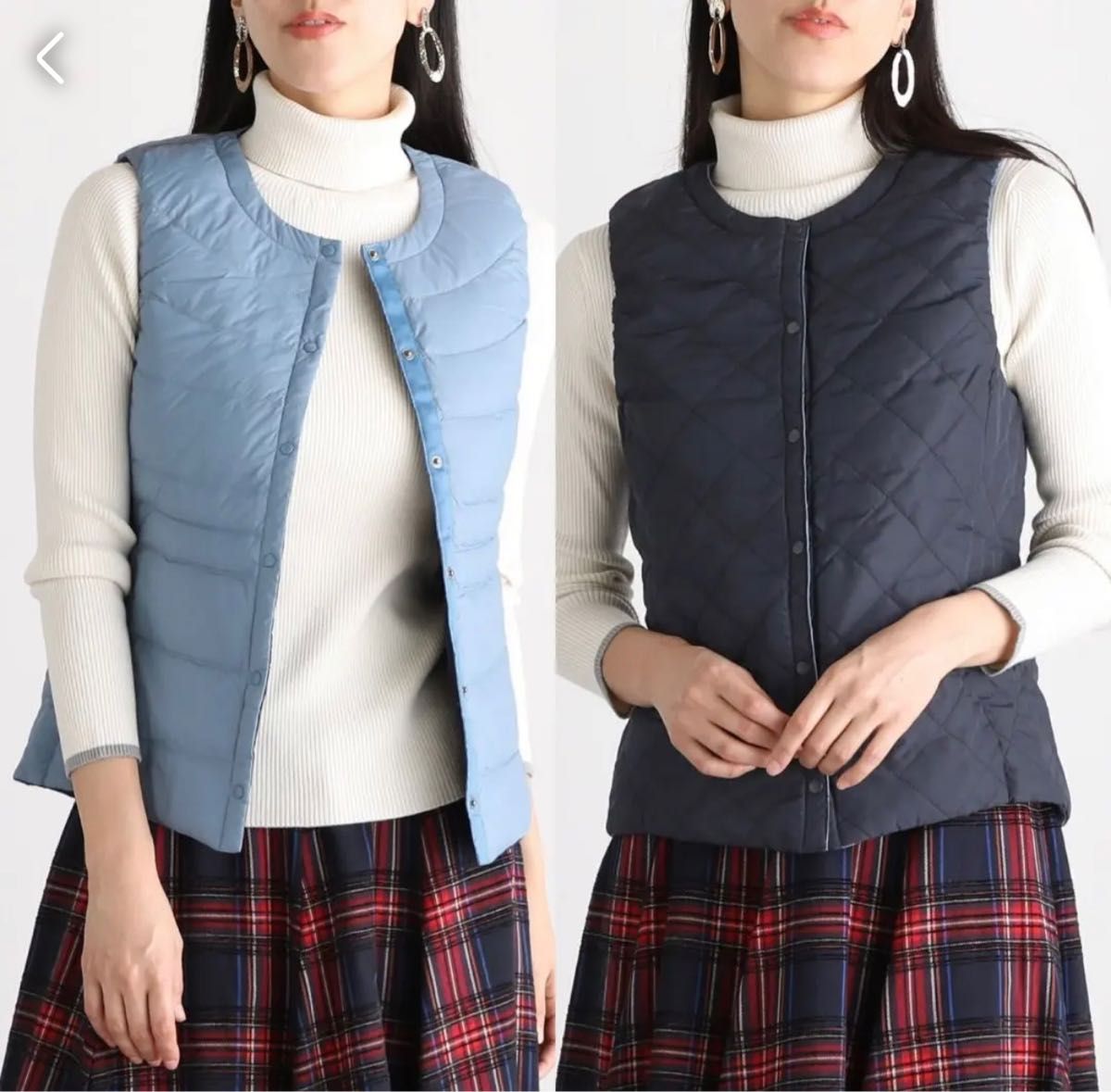 新品 スタイル・ラヴィー リバーシブルダウンベスト