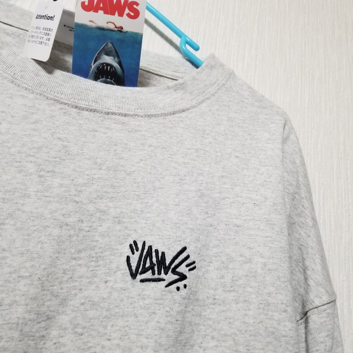 新品 JAWS ロンT ジョーズ 長袖 サメ Tシャツ 鮫 スウェット シャツ Tシャツ Tee ユニバ USJ US古着 