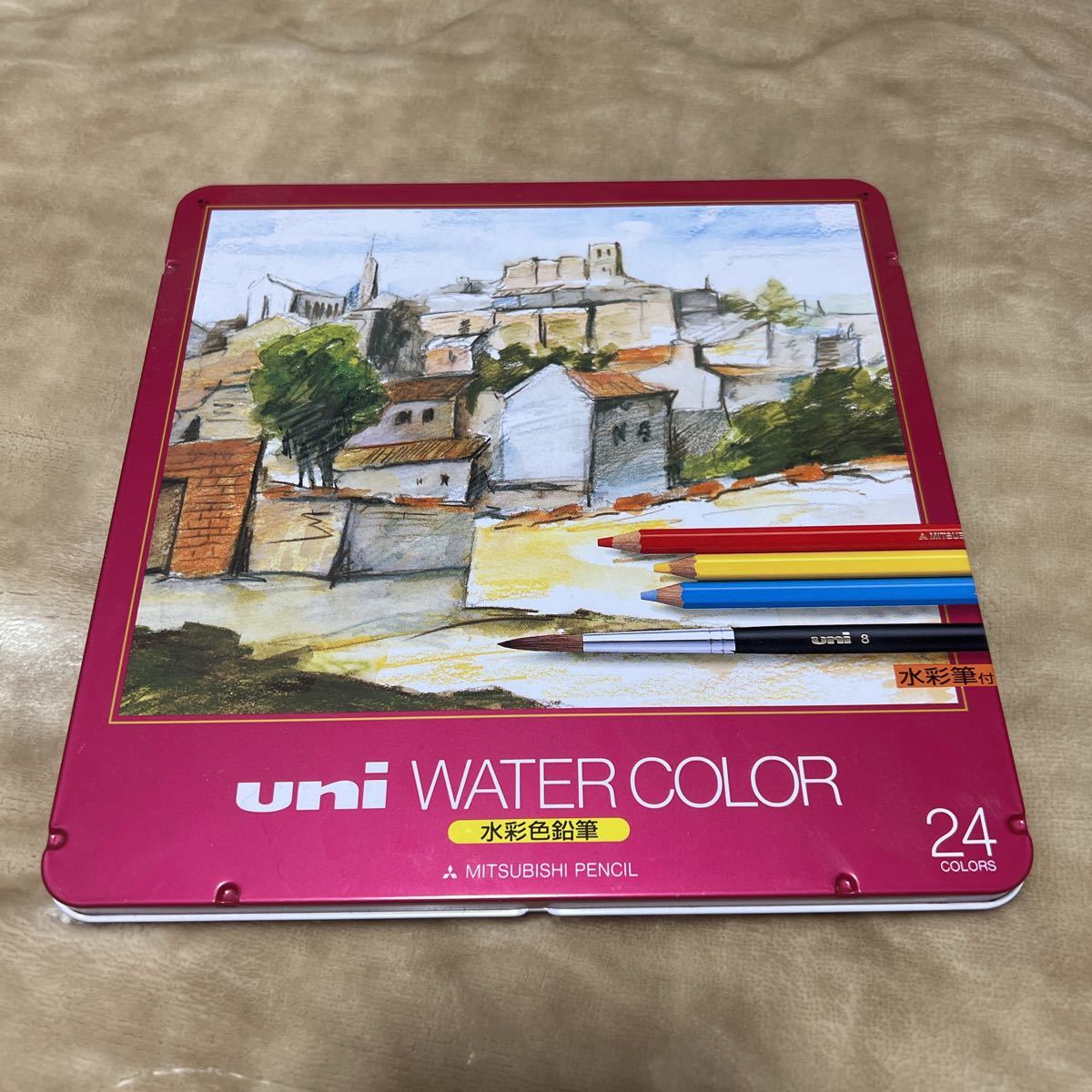 UNI 水彩色鉛筆 ウォーターカラー 三菱鉛筆　２４色