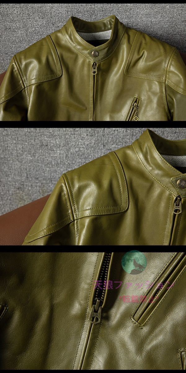 ●venom 馬革 レザージャケット ホースハイド 本革 シングルライダース メンズファッション バイクレザー 革ジャン アメカジ S～5XL_画像5