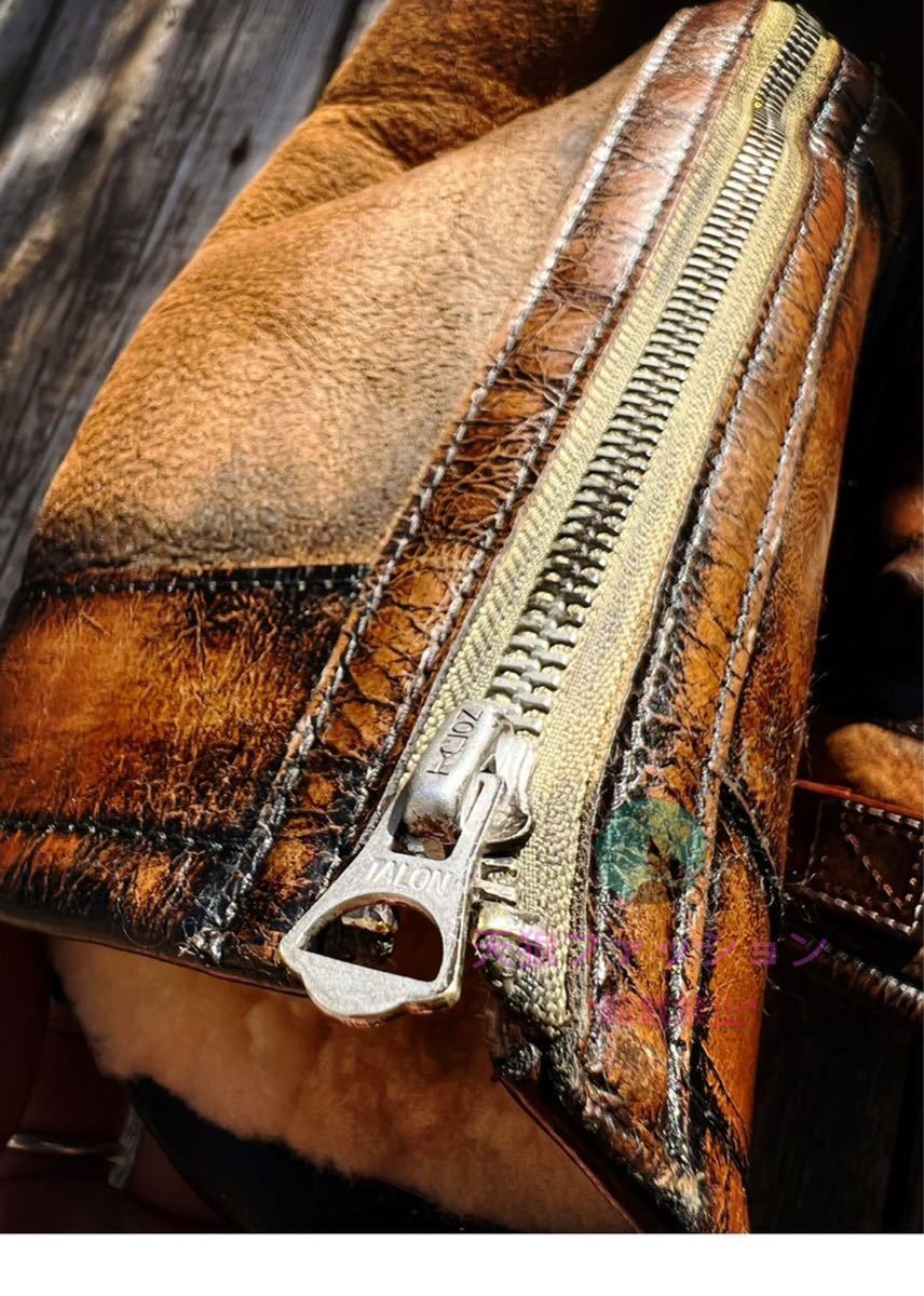 ●B-3 ムートン 羊革＋馬革 フライトジャケット 毛皮一体 シープスキン+ホースハイド 天然革 本革 コート ヴィンテージ AUSメリノ S～4XL_画像5