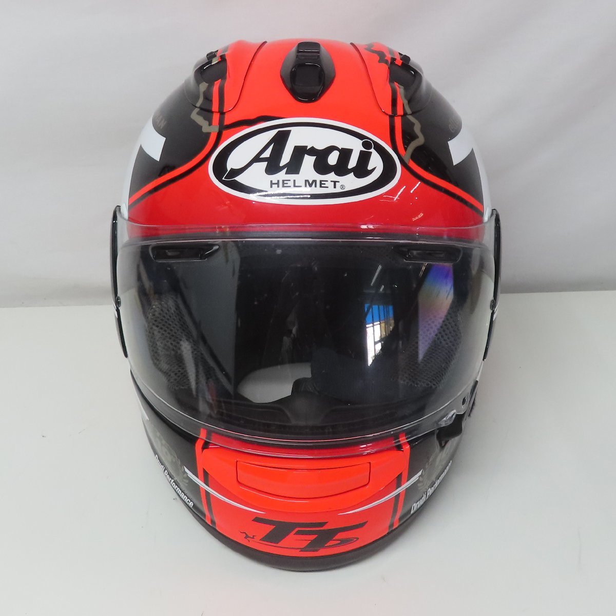 美品【レア】【限定】Arai アライ RX-7X IOM-TT マン島TT 2018 フルフェイスヘルメット Lサイズ バイク 二輪 オートバイ 