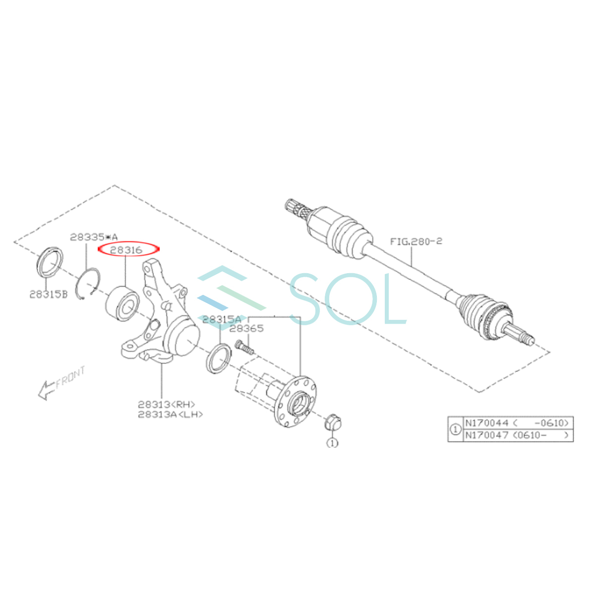 スバル フォレスター(SG9F SG5 SG9 SF5 SF9) インプレッサ(GDA GDBD GDEC) フロント ハブベアリング 左右セット 28316AE000 28016AA011NT_画像4