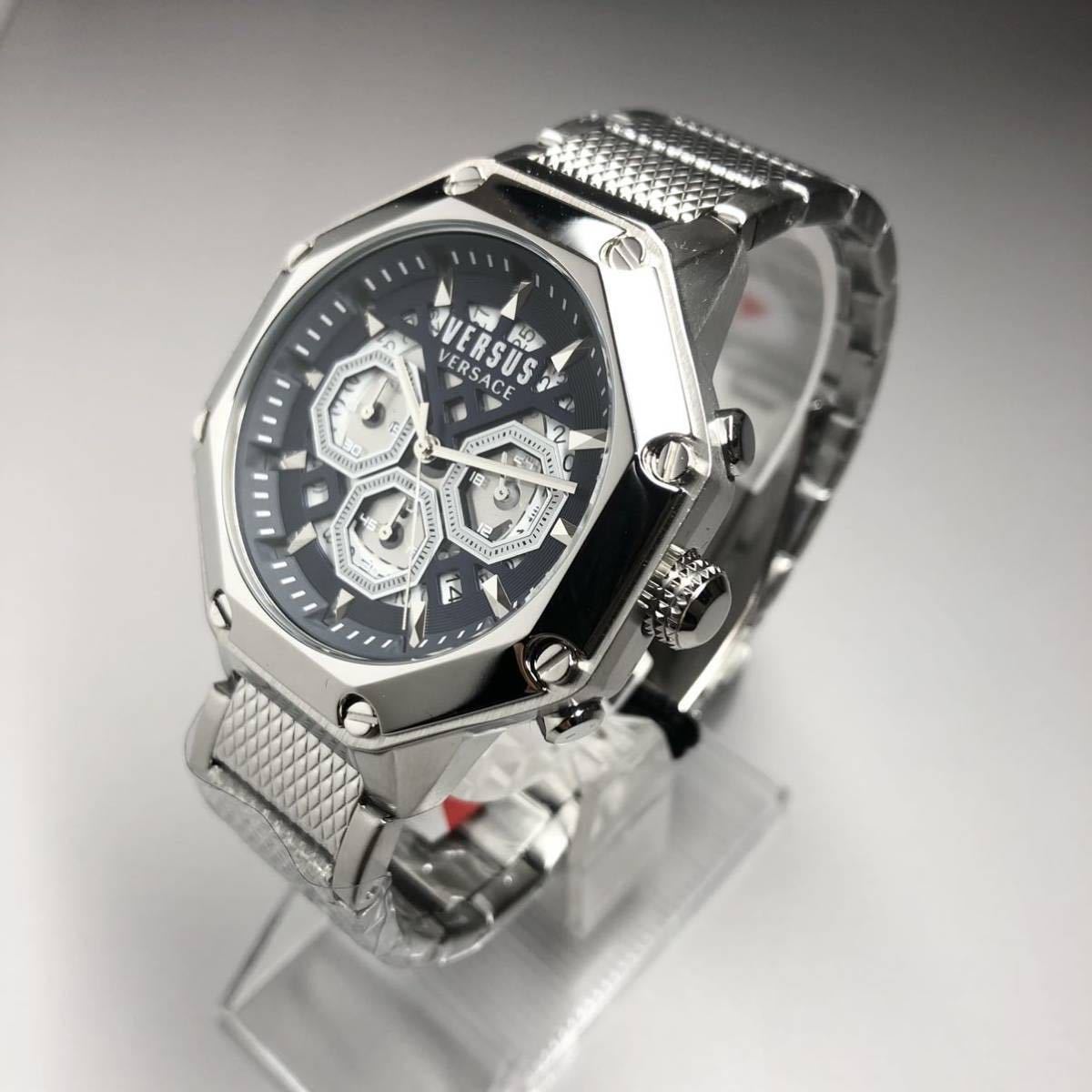 新品】ヴェルサス/ヴェルサーチ 定価4万円 シルバー ロイヤルブルー