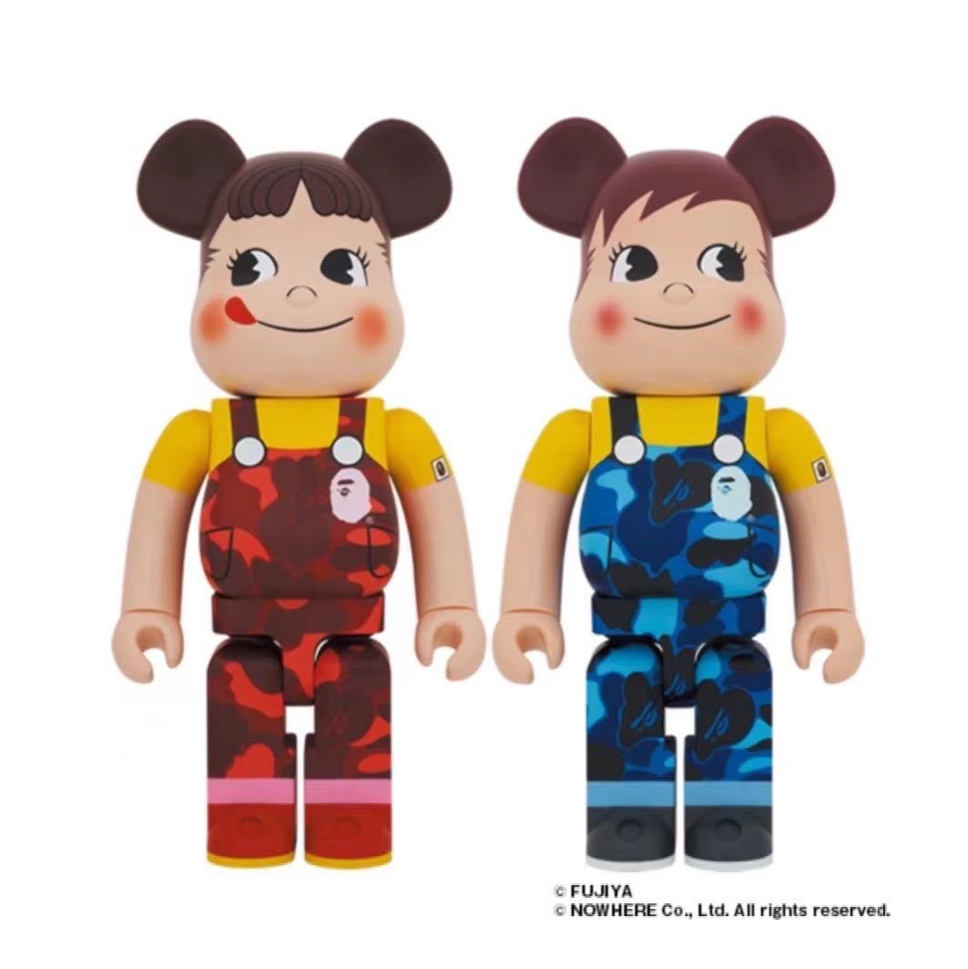 即発送可！新品未開封！BE@RBRICK BAPE (R) × ペコちゃん & ポコちゃん 1000％(2体セット)