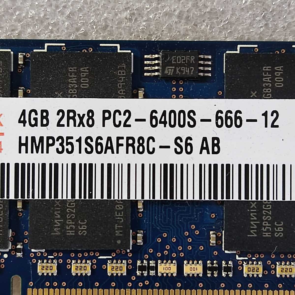 即日発 速達 送料無 hynix ノートパソコン用メモリ HMP351S6AFR8C-S6 AB 4GB 1枚 2Rx8 PC2-6400S-666-12 DDR2-800 ★動作確認済み 管 R098e_画像3