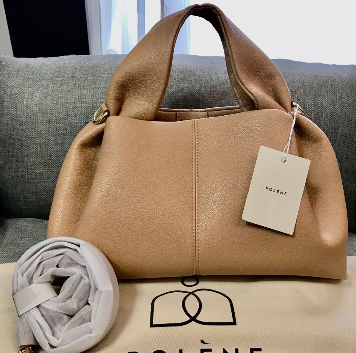 新品 ポレーヌ POLENE Number Nine 2way アースカラー ベージュ 未使用