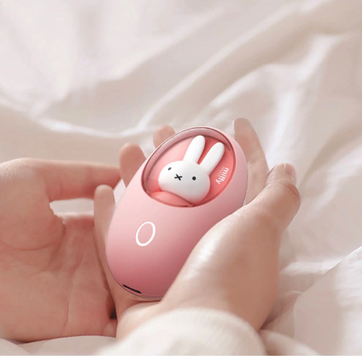 ピンク ミッフィー 卵型 電気カイロ 充電器 miffy ハンドウォーマー