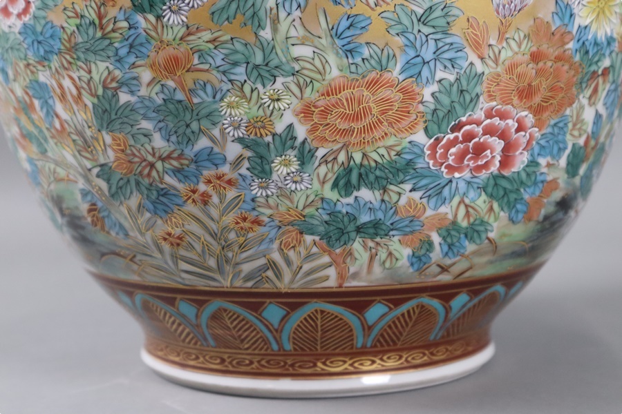 ランキング入賞商品 本金鳥 九谷焼 本金鳥 花瓶(錦水作) 花瓶(錦水作