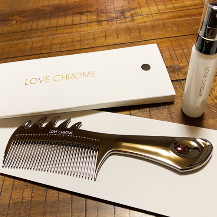 ラブクロム PGナミプレミアムブラック 美髪コーム くし クシ LOVE CHROME ヘアケア ダメージヘア サラツヤ髪  細く絡まりやすい髪｜PayPayフリマ