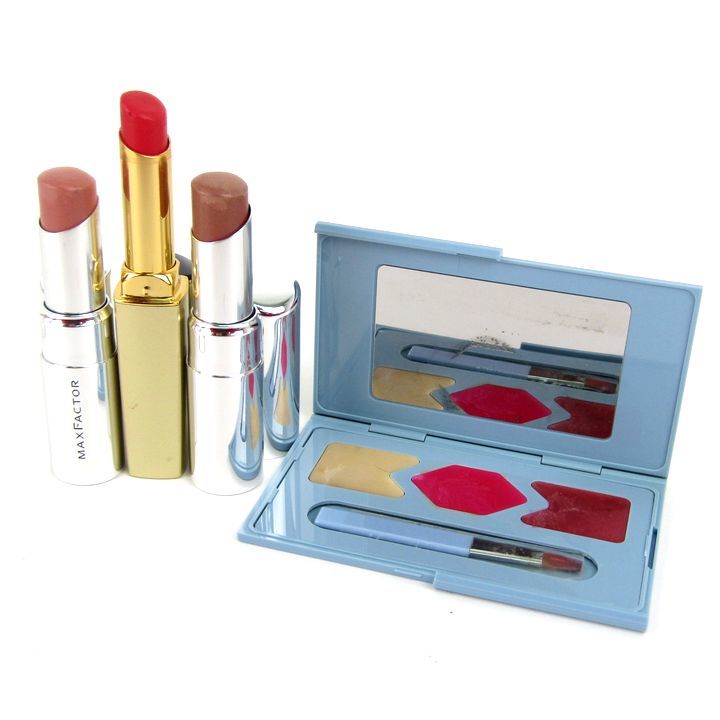  Max Factor lip Palette lipstick lipstick 3 point set remainder amount somewhat larger quantity cosmetics cosme lady's MAXFACTOR