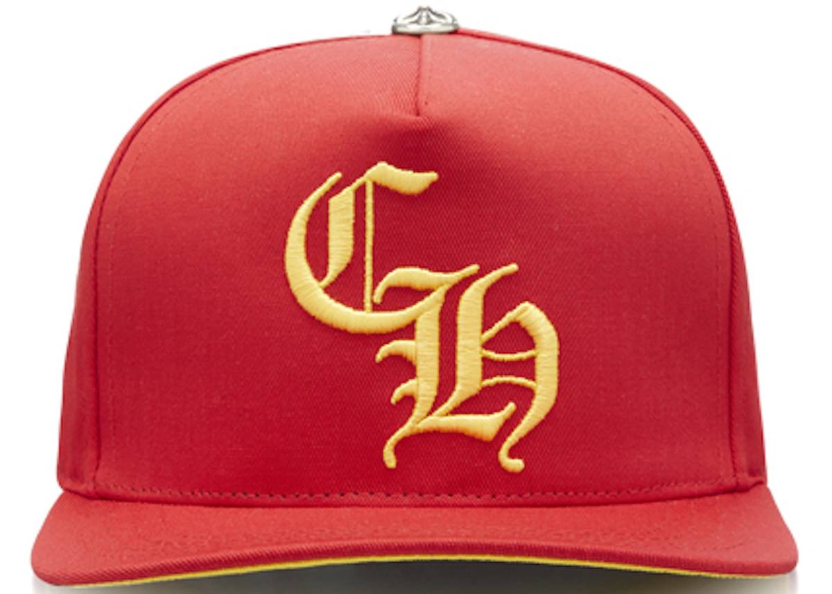 新品未使用 Chrome Hearts CH Silver Button Hat Red Yellow boussias.cy