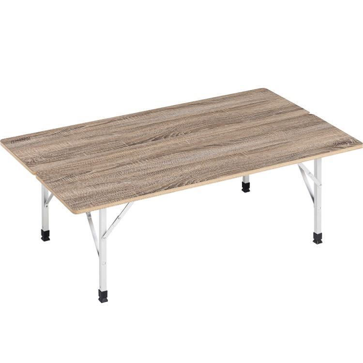 Coleman テーブル 120cm/コールマン ローテーブル リビング アウトドア キャンプ 軽量 高さ調節 折りたたみ 木目 折り畳み コンパクト_画像2