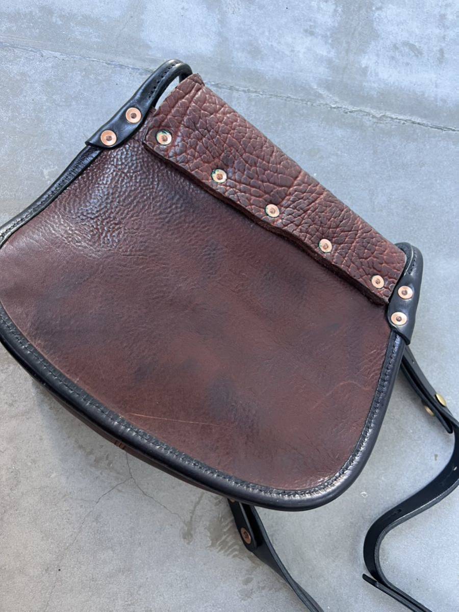 美品】RRL ダブルアールエル ヴィンテージ レザー ショルダーバック