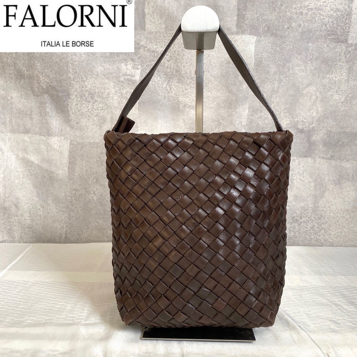 極美品 FALOR ファロール イントレチャート レザー ダークブラウン
