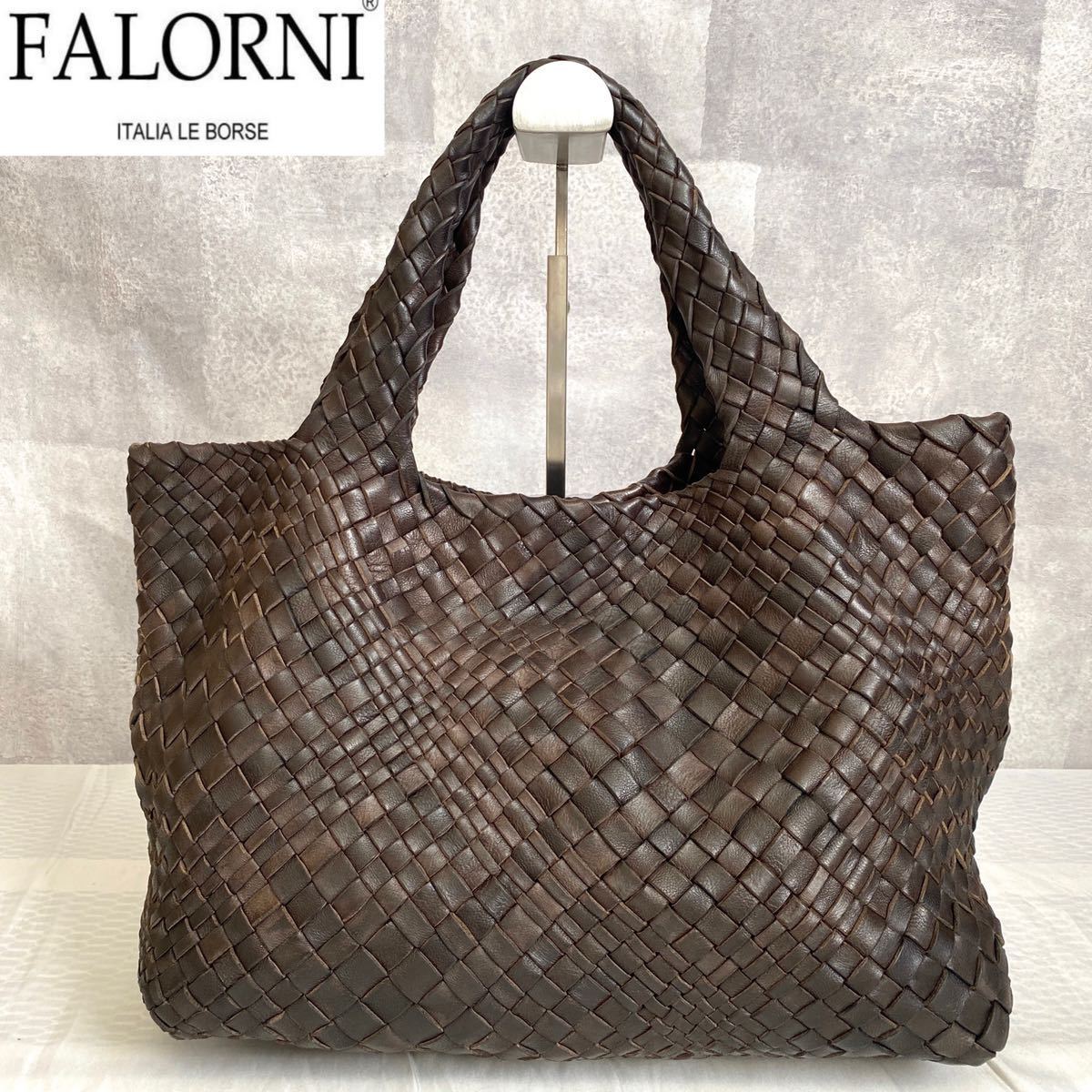 極美品 定価151 800円 FALORNI ファロルニ イントレチャート レザー