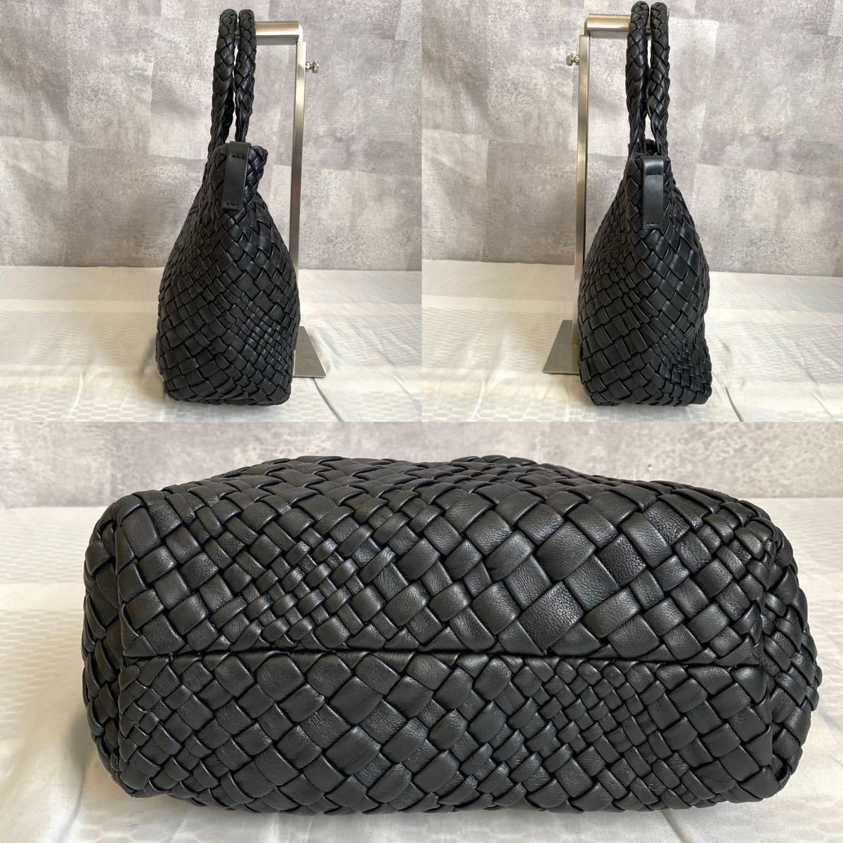 美品 定価12万程 FALORNI ファロルニ イントレチャート レザー 黒