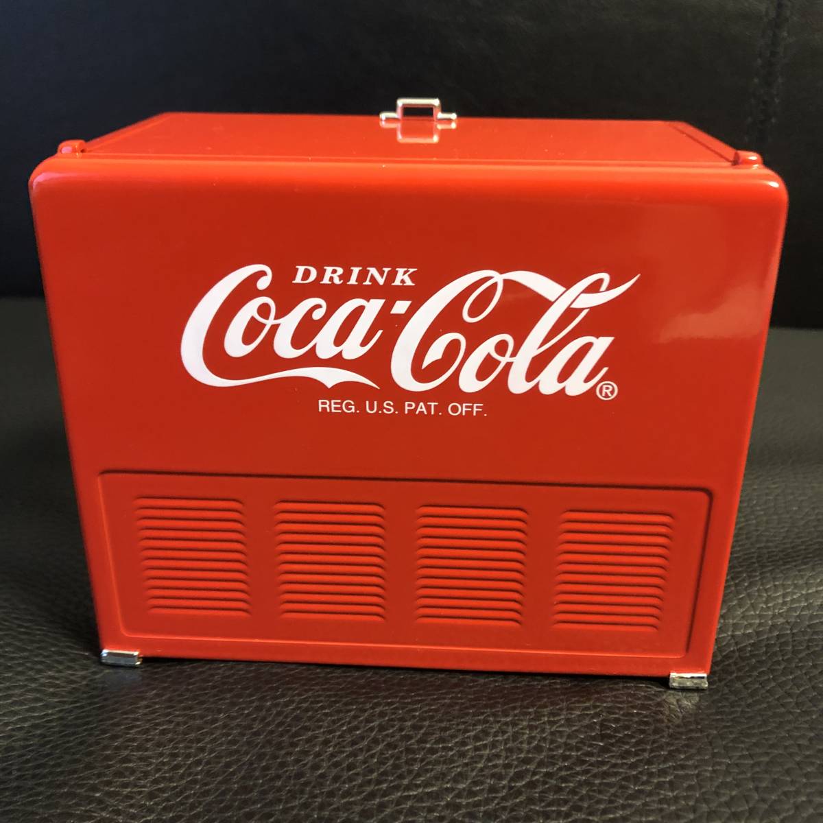 未使用品 コカ・コーラ Coca-Cola クーラーボックス型 ミュージカル・コインバンク ダイキャスト製貯金箱 エネスコ ビンテージ