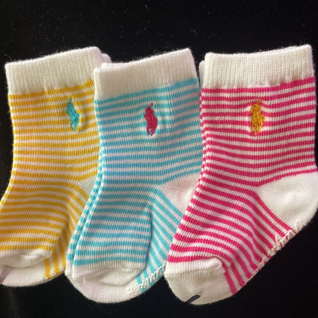 新品ポロ・ラルフローレン6〜12ヶ月ベビーソックス10〜12cm 靴下 1歳くらいPOLO赤ちゃん靴下 ポロベアの画像3