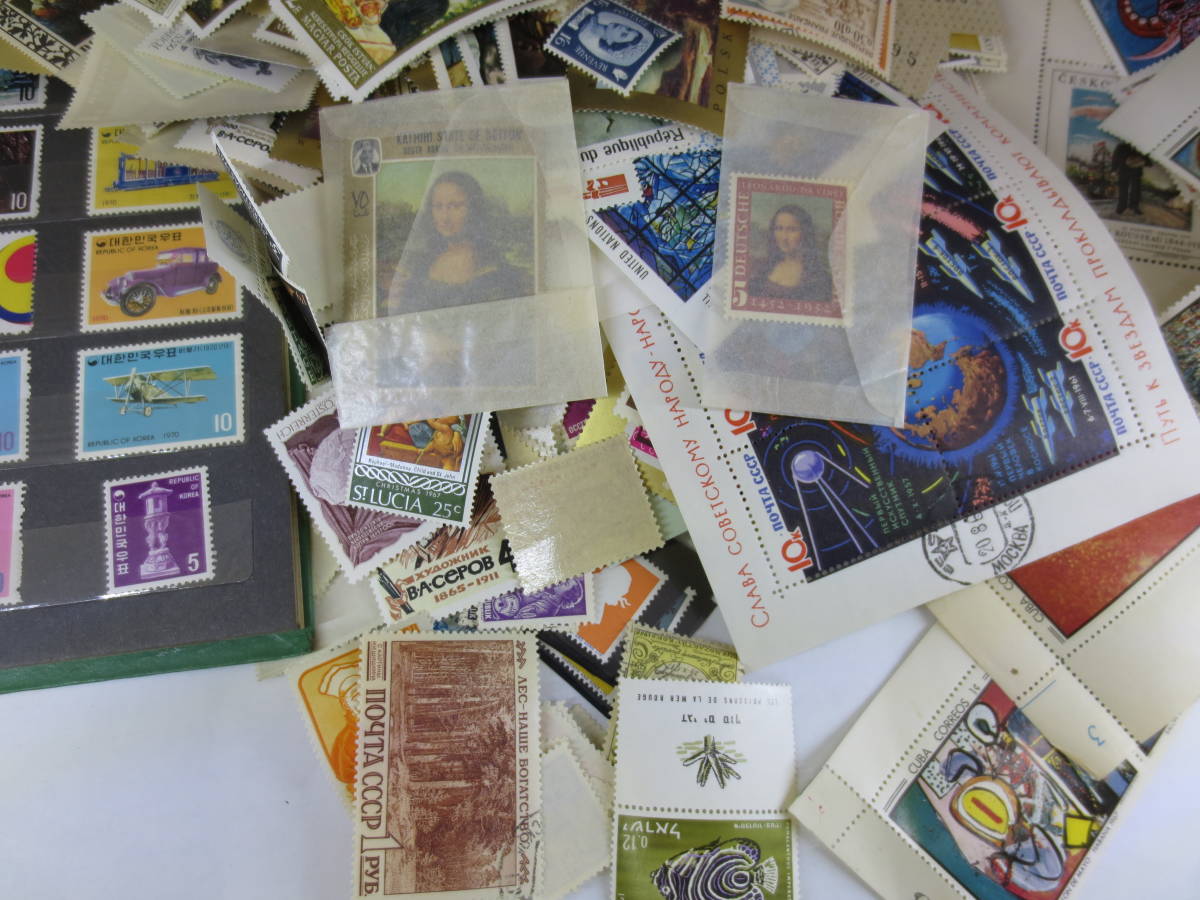 【56052m】 外国切手 未使用/消印切手 大量 まとめ売り アンティークセット コレクション 世界の切手 _画像2