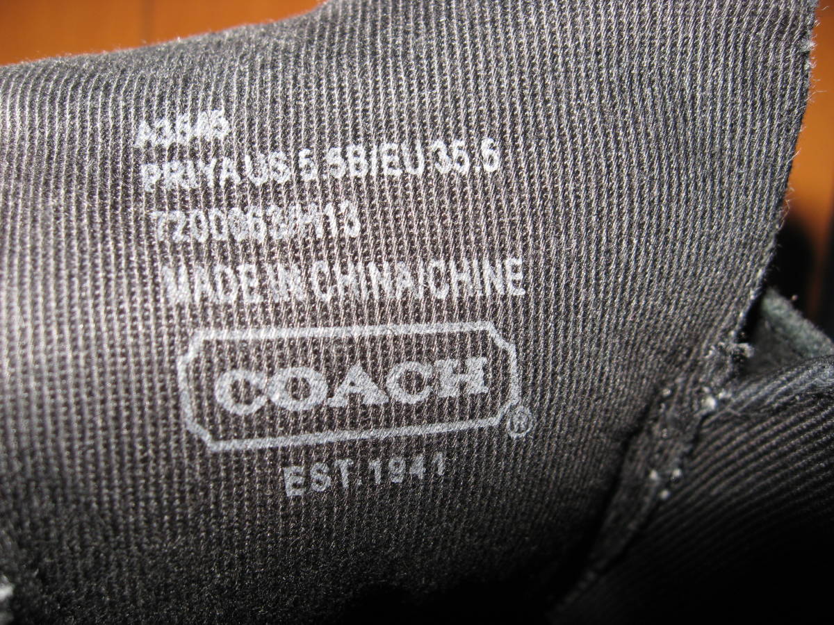 即決 コーチ COACH ローカットスニーカー 23cm/5.5B ロゴ入りシグネチャース _画像8