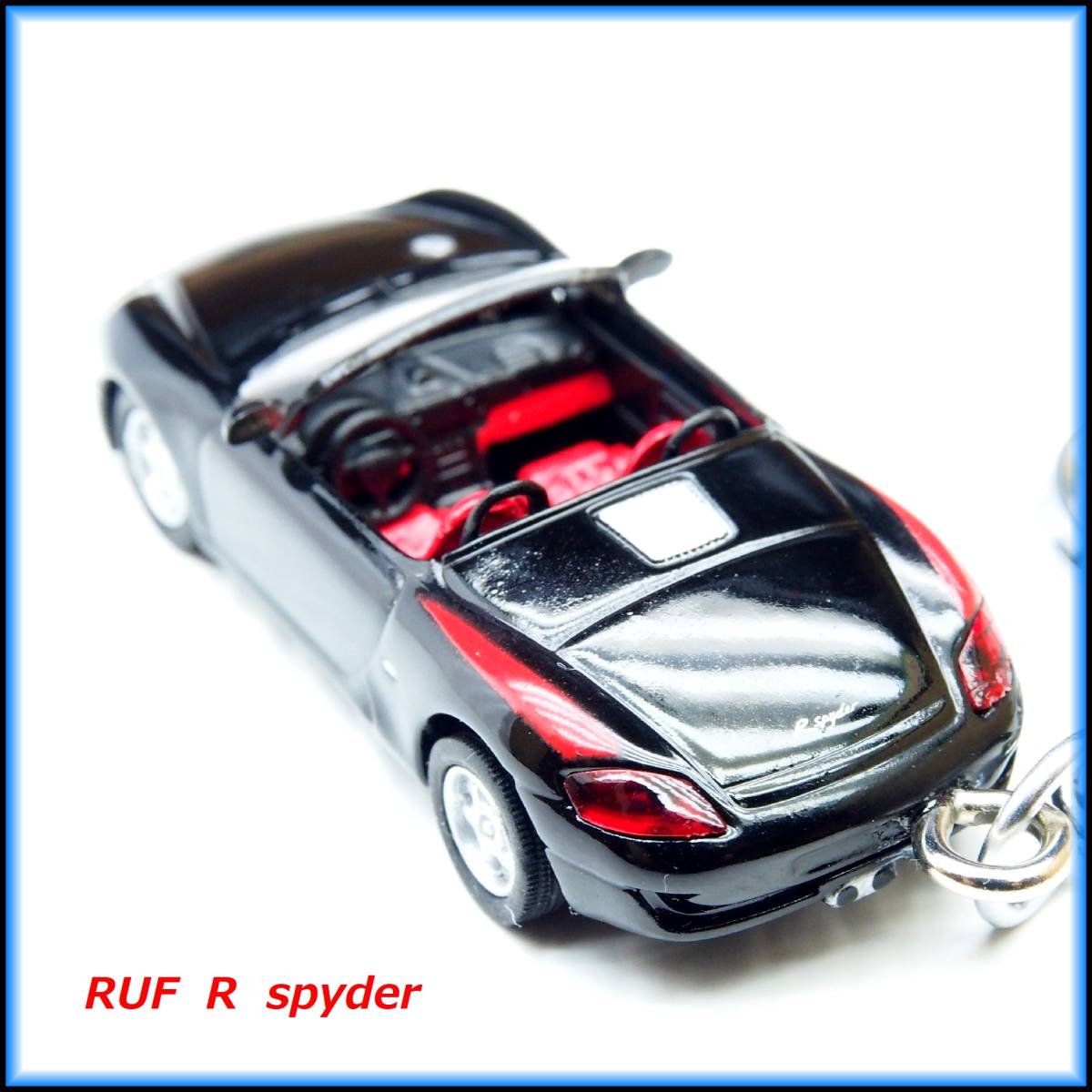 RUF R スパイダー ミニカー ストラップ キーホルダー エアロ ホイール マフラー カーボン スポイラー バンパー ポルシェ ボクスター 981_画像2