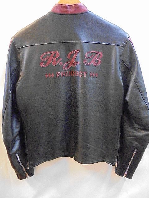 R.J.B レザー ジャケット 本革 羊革 シングルライダース 日本製