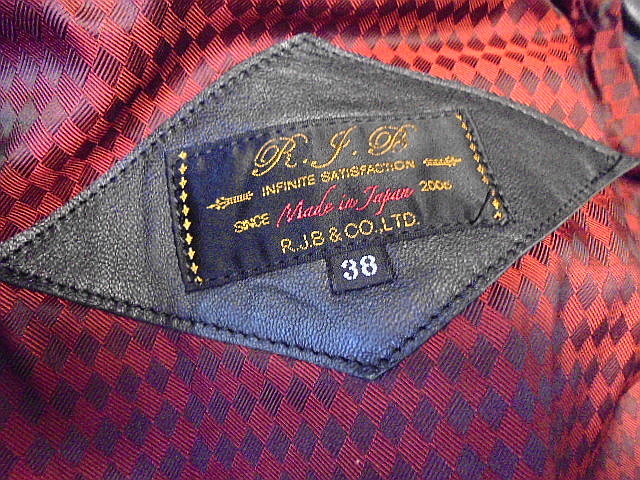 R.J.B レザー ジャケット 本革 羊革 シングルライダース 日本製