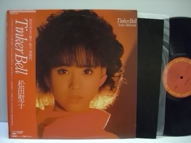 [帯付LP] 松田聖子 / TINKER BELL 国内盤 CBS・ソニー 28AH 1734 松本隆 林哲司 南佳孝 尾崎亜美 大村雅朗 呉田軽穂 ◇r41123_画像1