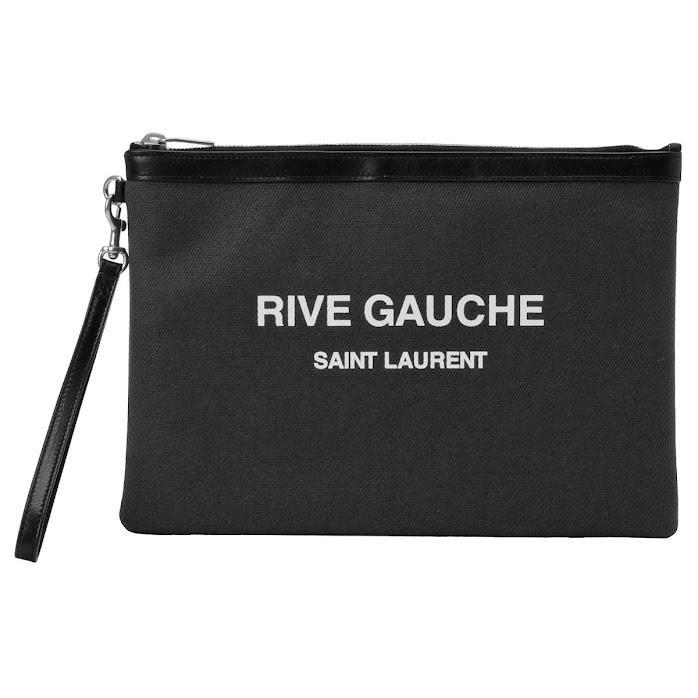 使い勝手の良い サンローラン 581369 96NAE 1298 YSL リヴゴーシュ ロゴプリント クラッチバッグ ダークグレー/ブラック メンズ ユニセックス かばん、バッグ 使い勝手の良い サンローラン 581369 96NAE 1298 YSL リヴゴーシュ ロゴプリント クラッチバッグ ダークグレー/ブラック メンズ ユニセックス かばん、バッグ
