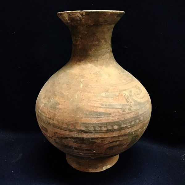 アンダーソン土器　発掘　高さ29.8cm 彩陶土器　素焼　彩色土器　漢代　花入　花器　儀式　古代
