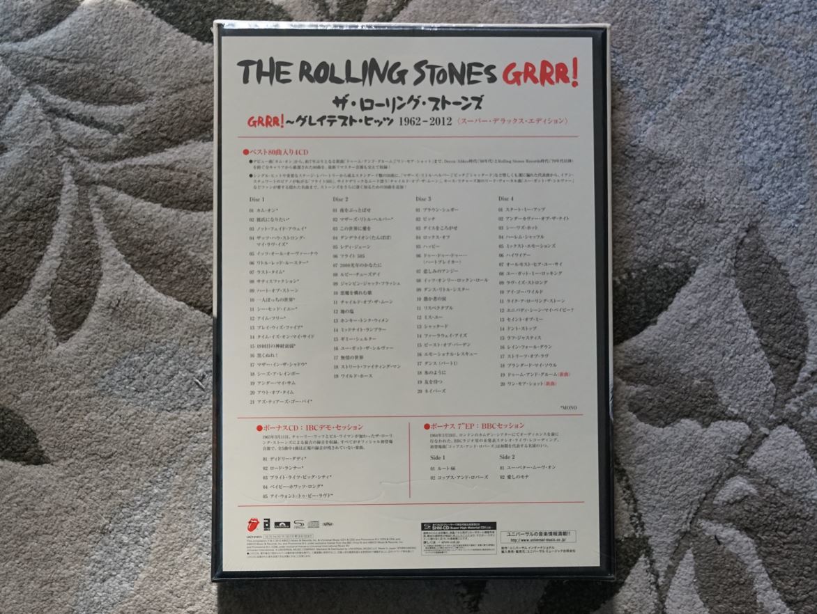 未開封新品/廃盤Rolling Stones Grrr! Greates Hits 1962-2012 5SHM-CD+7EP初回限定Super Deluxe Edition+LIKE証明書付直筆ミックジャガー_Rolling Stones Grrr! Greates Hits 1962-2