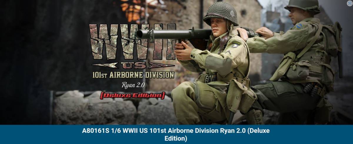  unopened new goods /3RDID WW2 US 101st Airborne Division Ryan 2.0 Deluxe Edition rice land army no. 101 empty ... Ryan one etc. .ba Zoo ka attached Deluxe version 