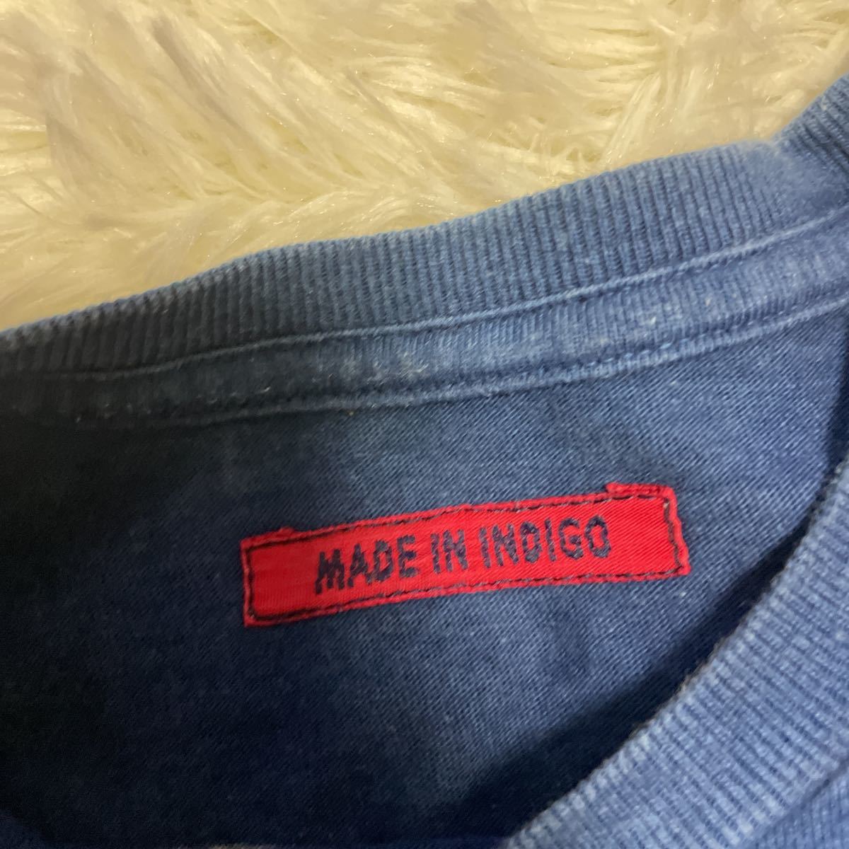 MADE IN INDIGO メイドインインディゴ 半袖Tシャツ 和柄 S_画像3