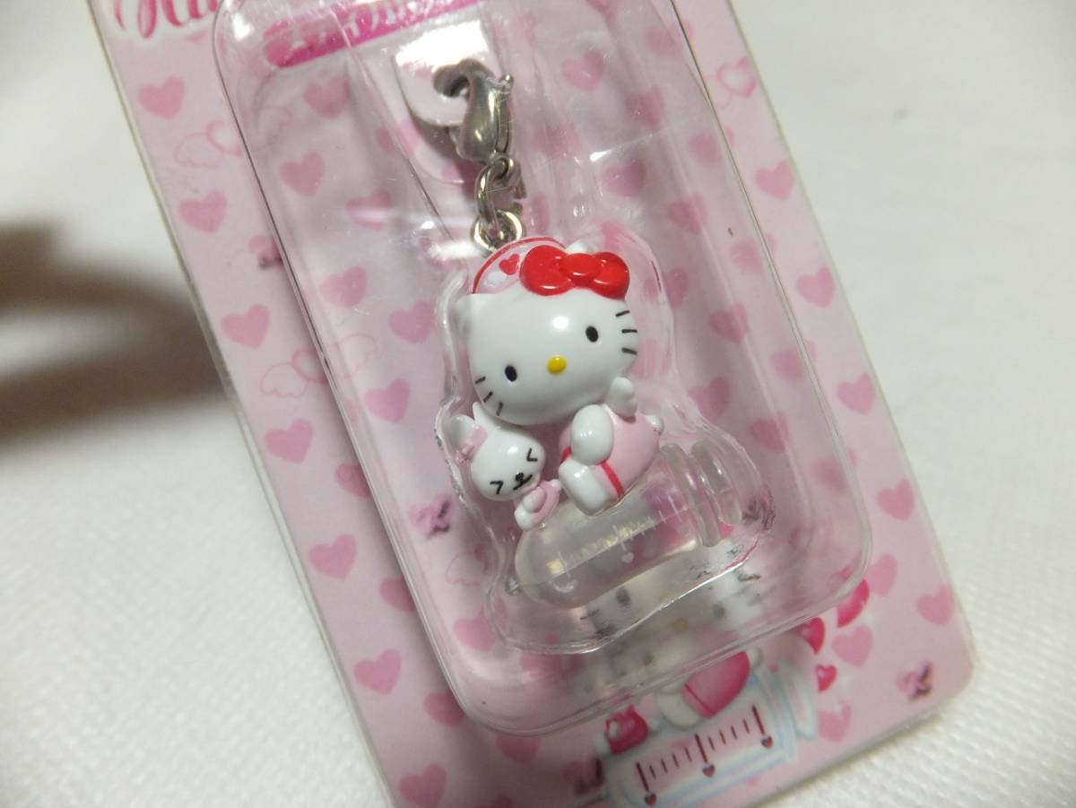 サンリオ ハローキティ メディカルバージョン ファスナーマスコット 2001年 ナース 根付け ストラップ うさぎ nurse Kitty Angel チャームの画像1