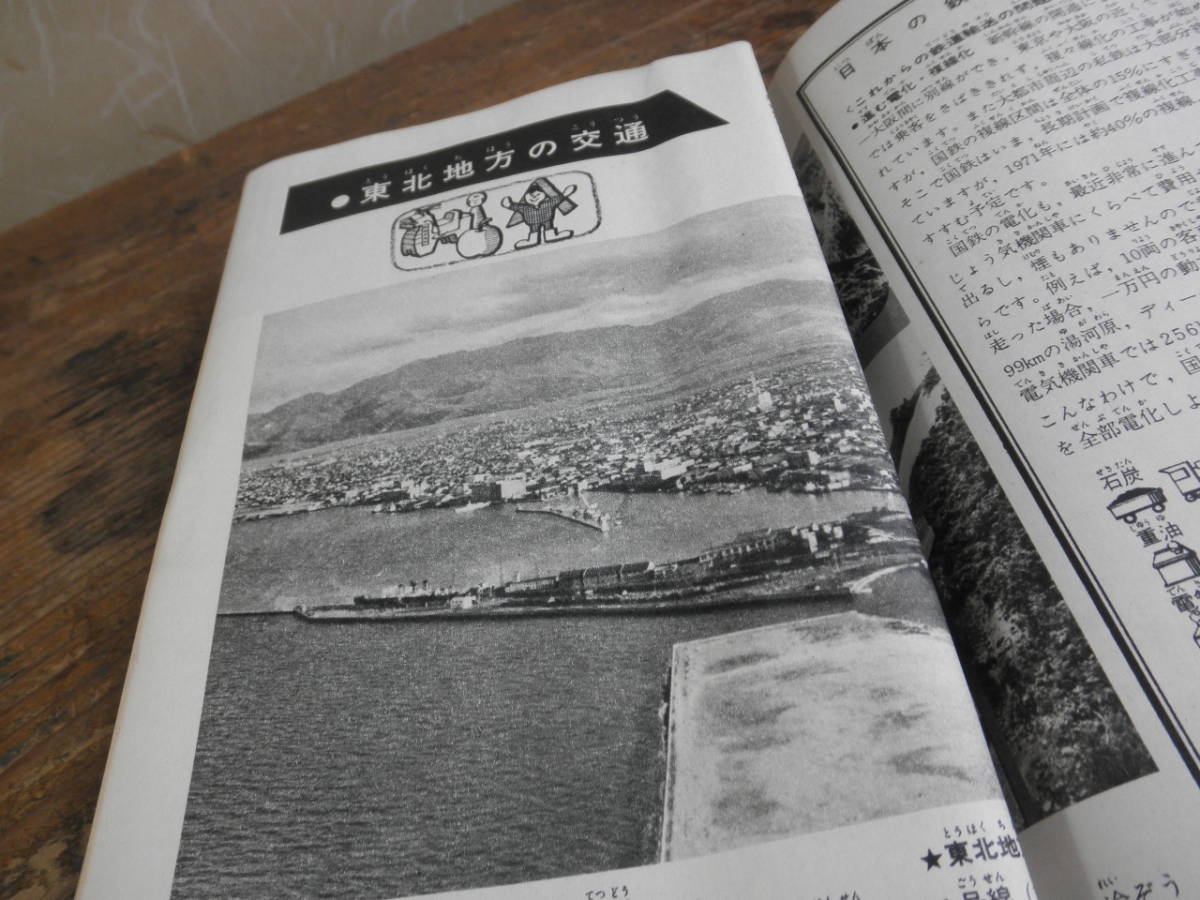 当時物 新日本交通地図 資料 小学５年の学習 昭和41年 鉄道 航路道路 産業名 飛行機 ビンテージ_画像8