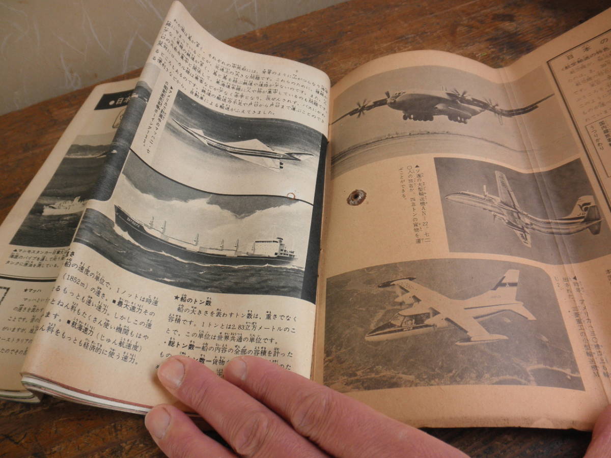 当時物 新日本交通地図 資料 小学５年の学習 昭和41年 鉄道 航路道路 産業名 飛行機 ビンテージ_画像7