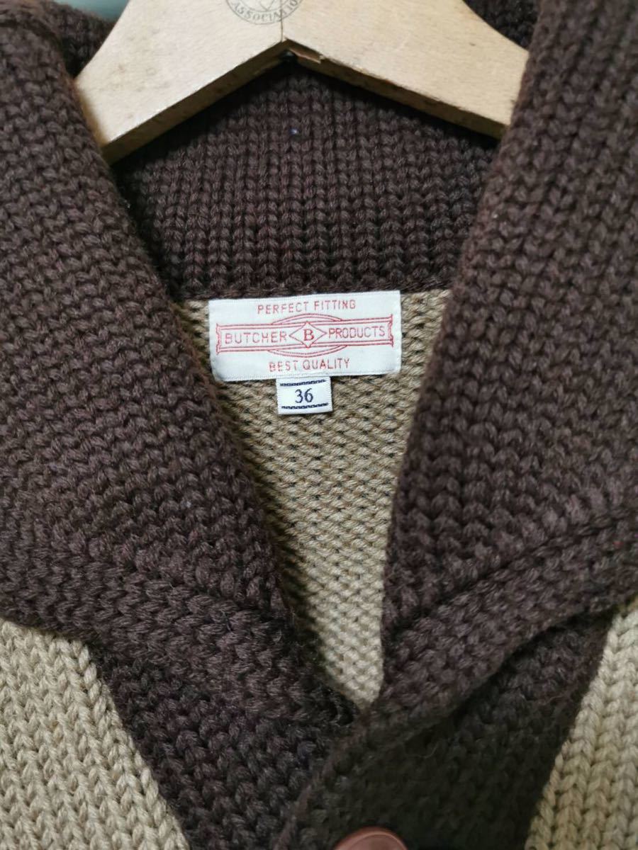 ☆本日特価☆ atlast&co 2トーンカーディガン 36 butcher products www