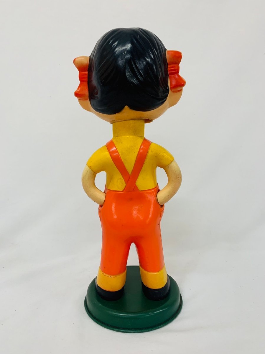 おもちゃ キャラクターグッズ 昭和レトロ 不二家 ペコちゃん バネ首人形 当時物 高さ約31cm